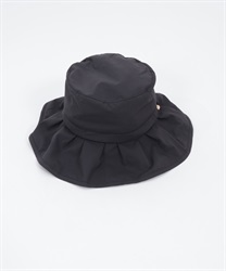 フリル風ブリムＵＶハット(黒-F)