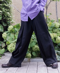 【セレクト】ワイドスウェットパンツ【WEB限定価格】【10%OFF対象商品】(黒-F)