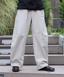 【セレクト】ワイドバギーパンツ【10%OFF対象商品】(白-F)