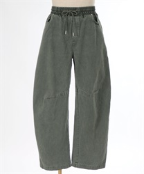 【セレクト】ワイドバギーパンツ【10%OFF対象商品】(カーキ-F)