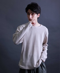 【セレクト】ワッフルロングスリーブＴ【WEB限定価格】【期間限定価格】(ベージュ-F)