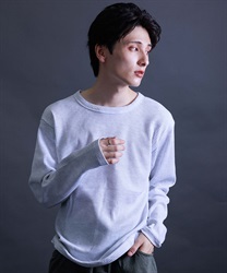 【セレクト】ワッフルロングスリーブＴ【WEB限定価格】【期間限定価格】(グレー-F)
