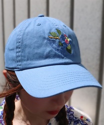 ブルーベリー刺繍キャップ【予約】(ブルー-F)