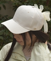 バックリボンキャップ(生成り-F)