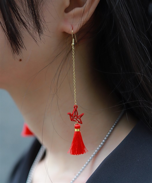 2way☆インド刺繍タッセル☆ガラスピアス | 【公式ストア