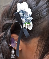 フラワー×リボンヘアクリップ(Ｃ-F)