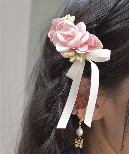 フラワー×リボンヘアクリップ | outlet | axes femme online shop フラワー×リボンヘアクリップ | outlet | axes femme online shop