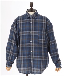 【セレクト】チェックＢＩＧネルシャツ【WEB限定価格】(紺-F)