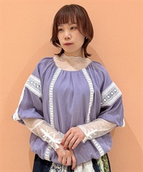 レース使いバルーンプルオーバー(ラベンダー-F)