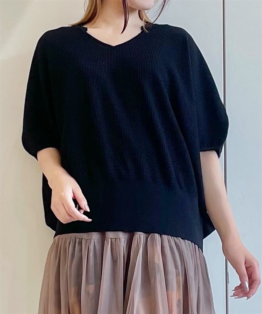Vネックビッグニットプルオーバー | outlet | axes femme Vネックビッグニットプルオーバー | outlet | axes femme