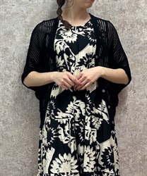 メッシュドルマンカーディガン【2点10%OFF対象商品】(黒-F)
