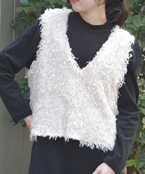 フリンジジャカードベスト