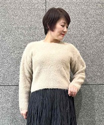 シャギーニットトップス