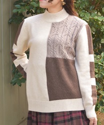 ブロッキングニット【期間限定価格】(生成り-F)