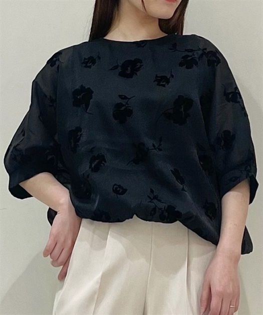 フロッキー花柄バルーンプルオーバー【期間限定価格】 | outlet フロッキー花柄バルーンプルオーバー【期間限定価格】 | outlet