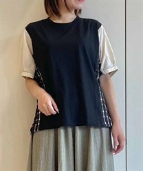 異素材切替配色Ｔシャツ