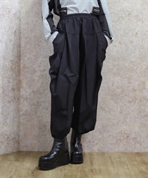 タック変形パンツ【2点10%OFF対象商品】(黒-F)