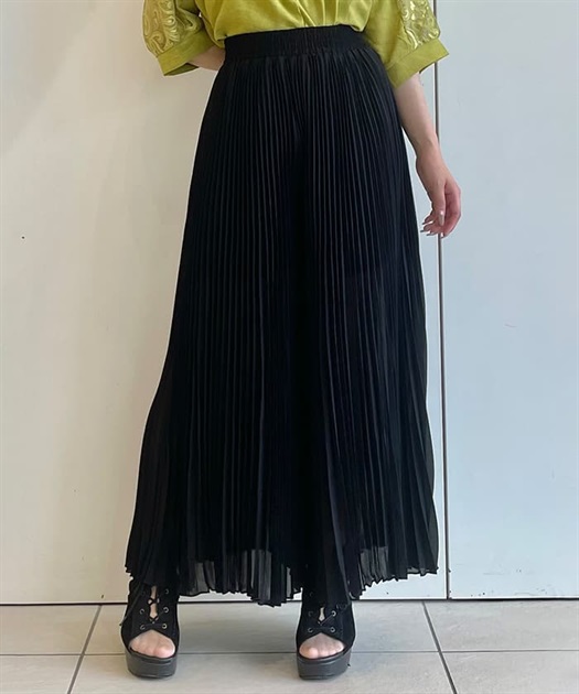 シフォンプリーツフレアパンツ | outlet | axes femme online shop