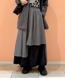 メッシュ重ね変形パンツ(チャコール-F)