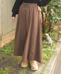 フレア切替パンツ【期間限定価格】(茶-F)