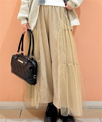 サイドチュール切替パンツ【期間限定価格】(ベージュ-F)