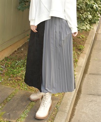 異素材切替パンツ(チャコール-F)