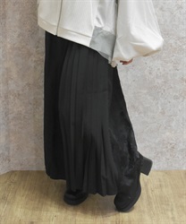 異素材切替パンツ(黒-F)