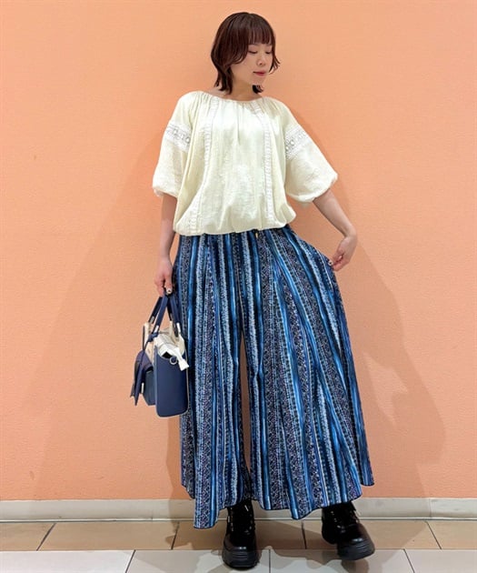 フレア切替パンツ