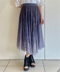 グラデーション総レーススカート | レディース服・レディース