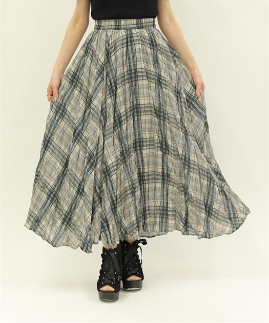 シワ加工チェック柄スカート | レディース服・レディース シワ加工チェック柄スカート | レディース服・レディース