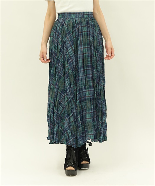 シワ加工チェック柄スカート | レディース服・レディース シワ加工チェック柄スカート | レディース服・レディース