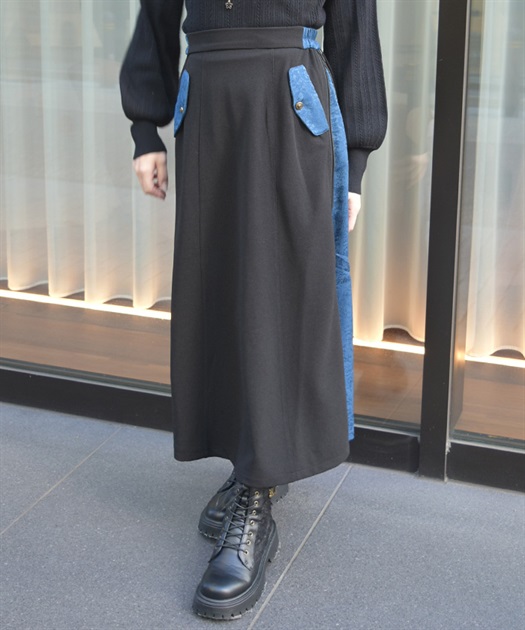 異素材切替スカート | axes femme | axes femme online shop