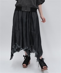 デニムイレヘムスカート【期間限定価格】(黒-F)