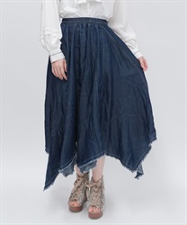 デニムイレヘムスカート【期間限定価格】(インディゴ-F)