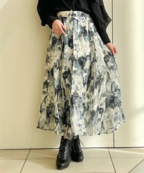 転写花柄フレアスカート | outlet | axes femme online shop 転写花柄フレアスカート | outlet | axes femme online shop