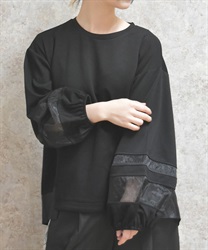 ダンボールカットシア切替プルオーバー(黒-F)