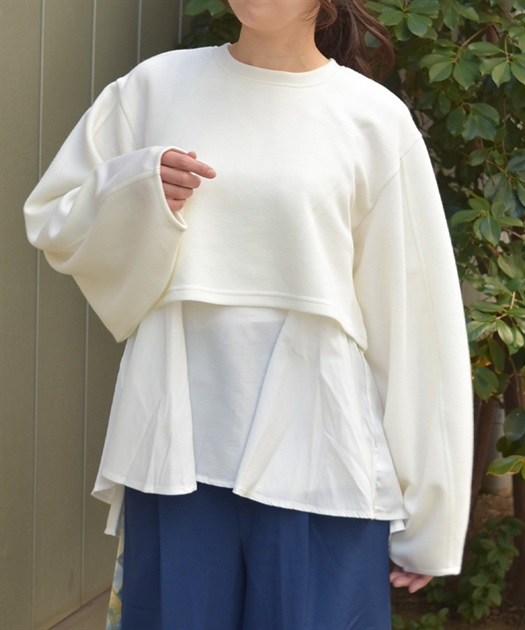 異素材レイヤードプルオーバー 【会員限定価格】