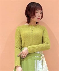 ジャカード長袖トップス