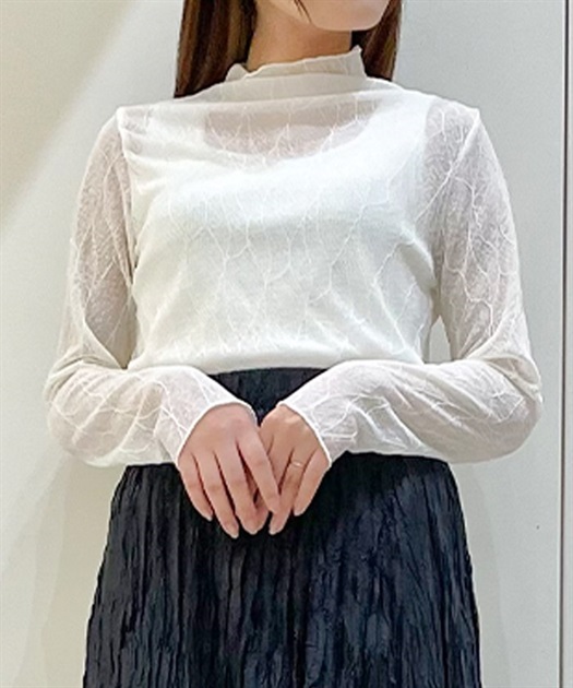 変形シアーハイネックトップス | outlet | axes femme online shop