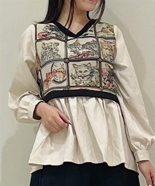 ゴブランベスト重ね着プルオーバー | outlet | axes femme ゴブランベスト重ね着プルオーバー | outlet | axes femme