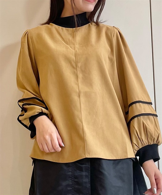 配色パイピングプルオーバー