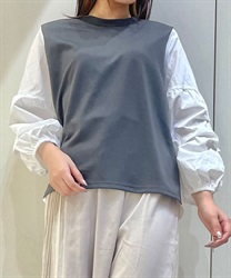 タックスリーブ切替プルオーバー【WEB限定価格】(チャコール-F)