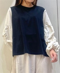 タックスリーブ切替プルオーバー【WEB限定価格】(黒-F)