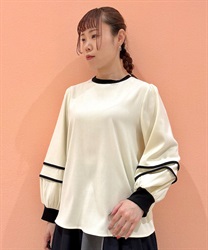 配色パイピングデザインプルオーバー【期間限定価格】(生成り-F)