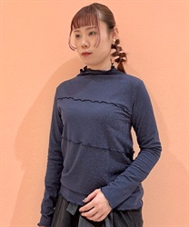 メローデザインラメプルオーバー(紺-F)