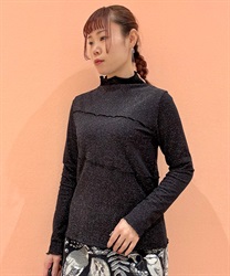 メローデザインラメプルオーバー(黒-F)