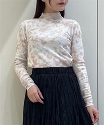 ぼかし柄シアートップス(ベージュ-F)