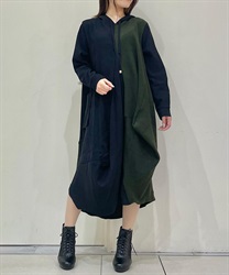 異素材アシメパーカーワンピース | レディース服・レディース 異素材アシメパーカーワンピース | レディース服・レディース
