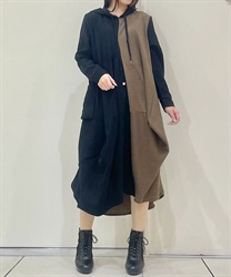 異素材アシメパーカーワンピース | レディース服・レディース 異素材アシメパーカーワンピース | レディース服・レディース