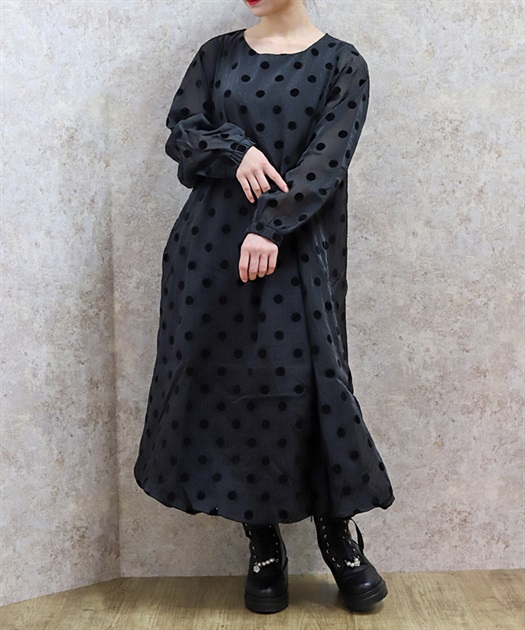 フロッキードットワンピース | レディース服・レディース フロッキードットワンピース | レディース服・レディース